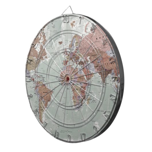 Jeu De Fléchettes Carte exécutive du monde (Devant droit)