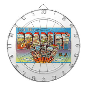 Jeu De Fléchettes Carte postale vintage du New Jersey NJ de plage de