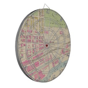 Jeu De Fléchettes Carte Vintage du NH de Manchester (1892) (2)
