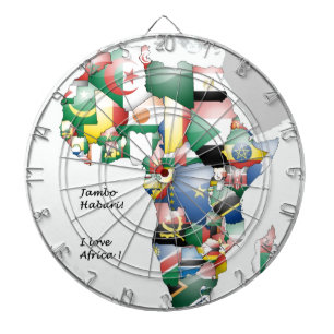 Jeu De Fléchettes Célébration de l'Afrique dans le design des drapea