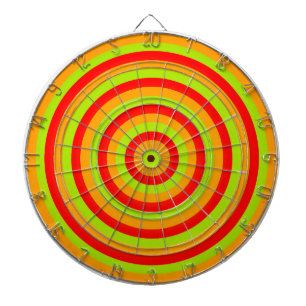 Jeu De Fléchettes Cercles Concentrés Colorés Tableau noir