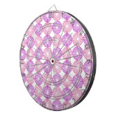 Jeu De Fléchettes Cercles rose et violet motif (Devant droit)