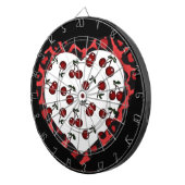 Jeu De Fléchettes Cerises Rockabilly RAB Impression Léopard Coeur (Devant droit)