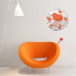Jeu De Fléchettes Chaise Motif orange et gris du milieu du siècle Si<br><div class="desc">Silhouette Silhouette,  chaise Motif gris et orange du milieu du siècle</div>