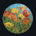 Jeu De Fléchettes Champ floral d'été<br><div class="desc">NaI de Danhui de ©/Apple sauvage.  Un champ des fleurs oranges et jaunes et de l'herbe grande. Le ciel chaud d'été peut être vu sur l'image.</div>