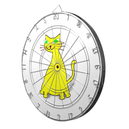 Jeu De Fléchettes Chat gras jaune (Devant droit)