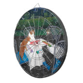 Jeu De Fléchettes Chats jouant au Mahjong (Devant droit)