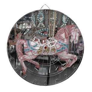 Jeu De Fléchettes Cheval carrousel rose
