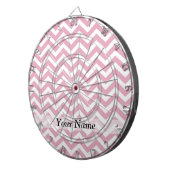 Jeu De Fléchettes chevron rose et blanc (Devant droit)