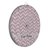 Jeu De Fléchettes chevron rose et blanc (Devant gauche)