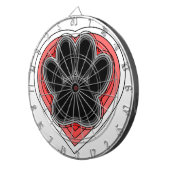 Jeu De Fléchettes Chien Paw Dans Le Coeur Rouge Avec Les Outlines (Devant droit)