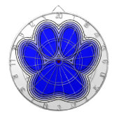 Jeu De Fléchettes Chien Paw En Bleu Avec Contours (Devant)