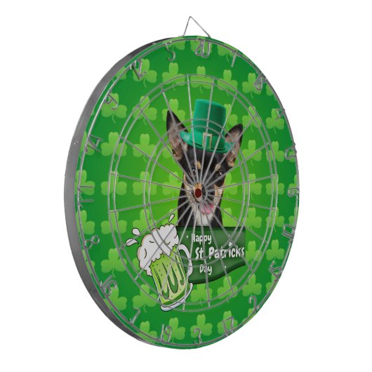 Jeu De Fléchettes Chihuahua Chien Chiot Chiot St. Patrick's Day Clov (Devant gauche)