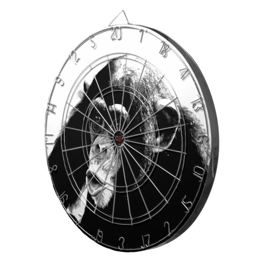 Jeu De Fléchettes Chimpanzé noir blanc (Devant droit)