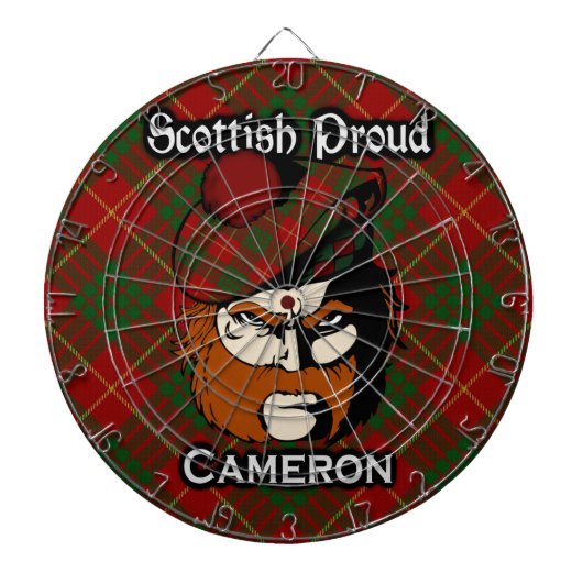 Jeu De Fléchettes Clan écossais Cameron Tartan Darboard (Devant)