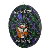 Jeu De Fléchettes Clan écossais Galbraith Tartan Dartboard (Devant droit)