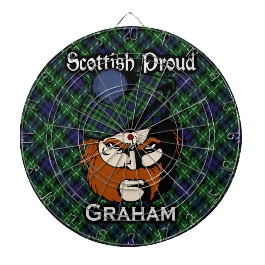 Jeu De Fléchettes Clan écossais Graham Tartan Darboard (Devant)