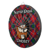 Jeu De Fléchettes Clan écossais Lindsey Lindsay Tartan Darboard (Devant droit)