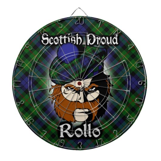 Jeu De Fléchettes Clan écossais Rollo Tartan Darboard (Devant)