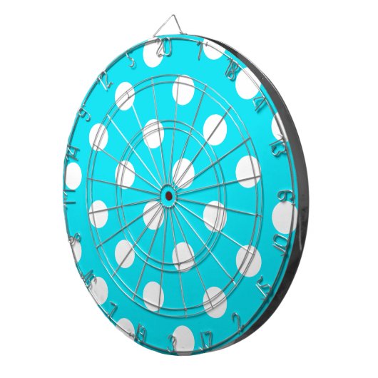 Jeu De Fléchettes Code hexadécimal cyan pois 00E3F4 (Devant droit)