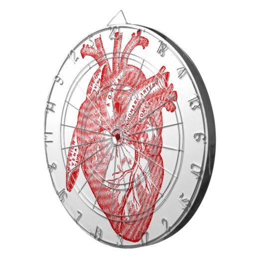 Jeu De Fléchettes Coeur Anatomique Rouge (Devant droit)