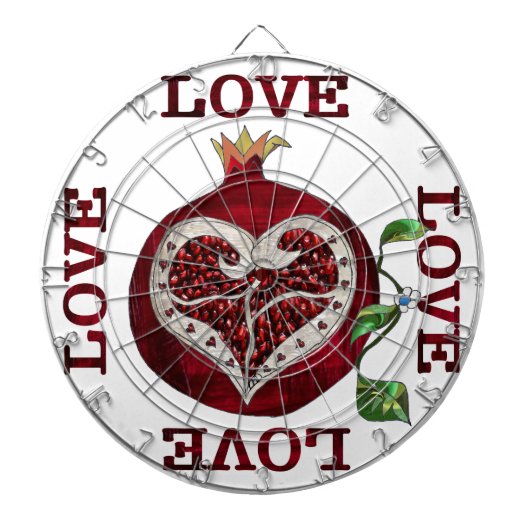 Jeu De Fléchettes Cœur de Grenade AMOUR Saint-Valentin (Devant)