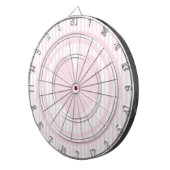 Jeu De Fléchettes Coeur et rayures roses et blanches (Devant droit)