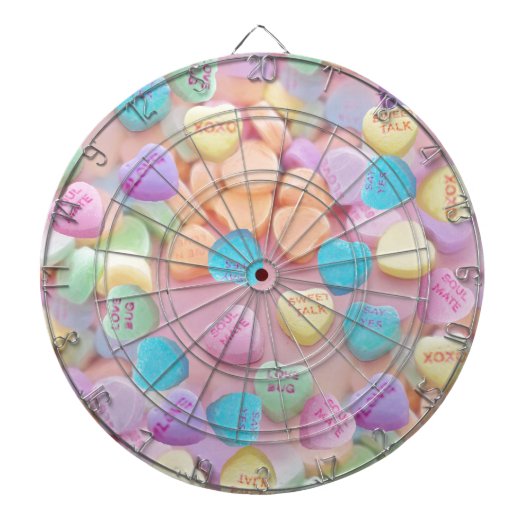 Jeu De Fléchettes coeurs de bonbons valentines (Devant)