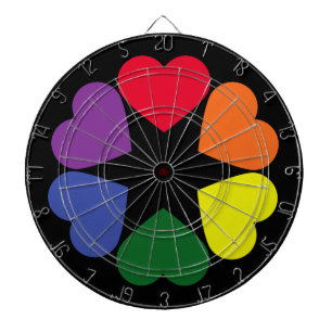 Jeu De Fléchettes Coeurs de fierté LGBT