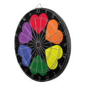 Jeu De Fléchettes Coeurs de fierté LGBT (Devant droit)