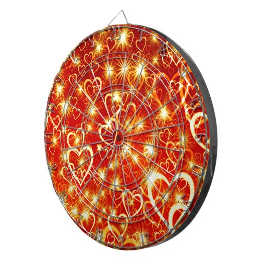 Jeu De Fléchettes Coeurs en feu (Devant droit)