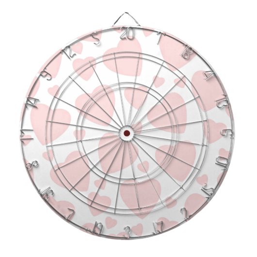 Jeu De Fléchettes Coeurs rose pâle (Devant)