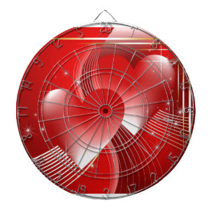 Jeu De Fléchettes Coeurs rouges