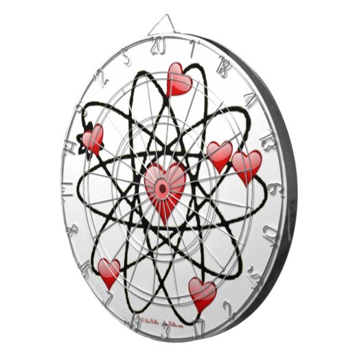 Jeu De Fléchettes Coeurs rouges de Saint Valentin atomique (Devant droit)