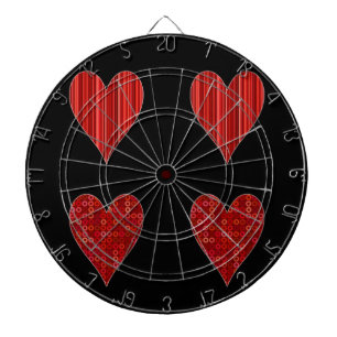 Jeu De Fléchettes Coeurs rouges décoratifs
