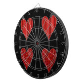 Jeu De Fléchettes Coeurs rouges décoratifs (Devant droit)