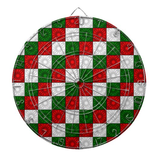 Jeu De Fléchettes Coins plissés-Rouge-Blanc-Vert-CIBLE DE FLECHETTES (Devant)
