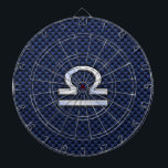 Jeu De Fléchettes Connexion Bibliothèque moderne à la Navy Blue Carb<br><div class="desc">Un chrome argenté comme le symbole Libra Zodiac sur un arrière - plan design style bleu marine en fibre de carbone. Un design urbain moderne et racé pour une idée cadeau d'anniversaire sur mesure. Utilisez le lien "Demandez à ce concepteur" pour nous contacter avec vos demandes de design spécial ou...</div>