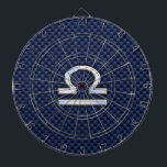 Jeu De Fléchettes Connexion Bibliothèque moderne à la Navy Blue Carb<br><div class="desc">Un chrome argenté comme le symbole Libra Zodiac sur un arrière - plan design style bleu marine en fibre de carbone. Un design urbain moderne et racé pour une idée cadeau d'anniversaire sur mesure. Utilisez le lien "Demandez à ce concepteur" pour nous contacter avec vos demandes de design spécial ou...</div>