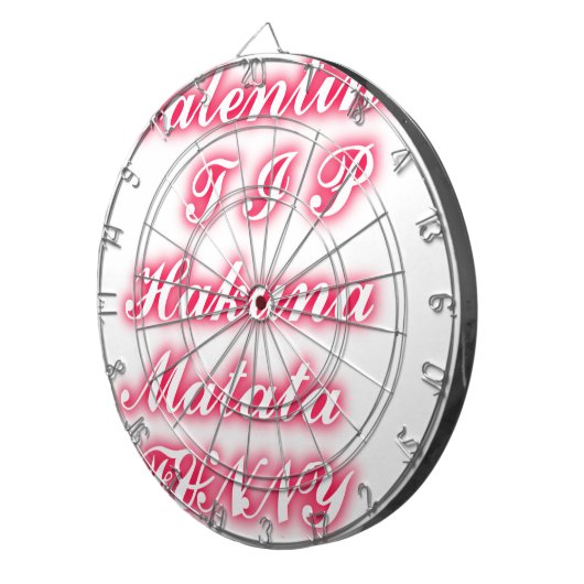 Jeu De Fléchettes Conseil Saint-Valentin : Hakuna Matata Funny Texte (Devant droit)