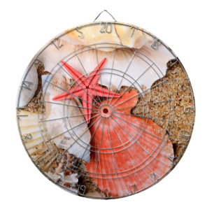Jeu De Fléchettes Coquillages et étoiles de mer en sable