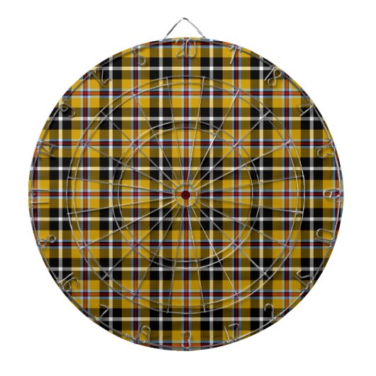 Jeu De Fléchettes Cornouailles National Tartan Jaune et Noir Plaid (Devant)