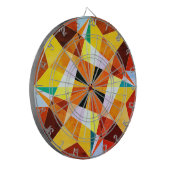 Jeu De Fléchettes Couleurs chaudes Cool formes géométriques angulair (Devant gauche)