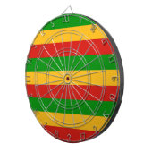 Jeu De Fléchettes COULEURS RASTAFARI + vos idées (Devant droit)