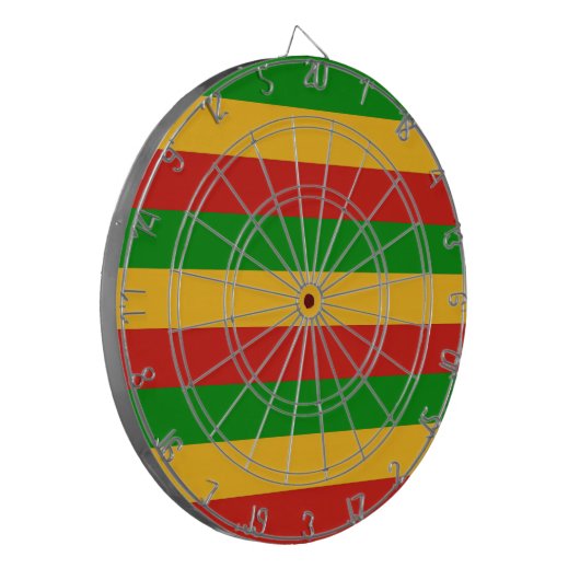 Jeu De Fléchettes COULEURS RASTAFARI + vos idées (Devant gauche)