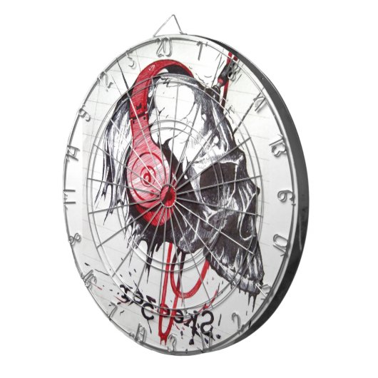 Jeu De Fléchettes Crâne avec conception casque (Devant droit)