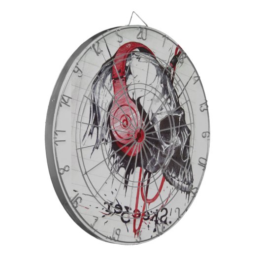 Jeu De Fléchettes Crâne avec conception casque (Devant gauche)