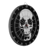 Jeu De Fléchettes Crâne d'art pop noir et blanc (Devant gauche)