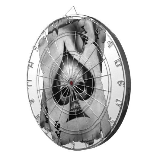 Jeu De Fléchettes Crâne d'as de pique (Devant droit)