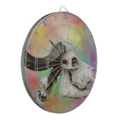 Jeu De Fléchettes Crâne de buffle sur un Arrière - plan d'aquarelle (Devant gauche)